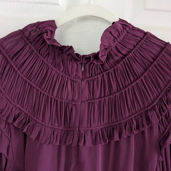 FARM RIO Burgundy Ruffled Blouse - Picture 10 of 16